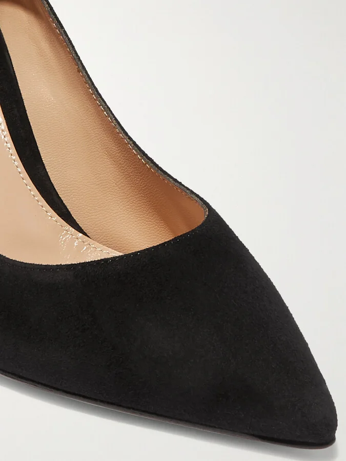Gianvito Rossi - Piper 85 Suede Pumps - Black - Image 4