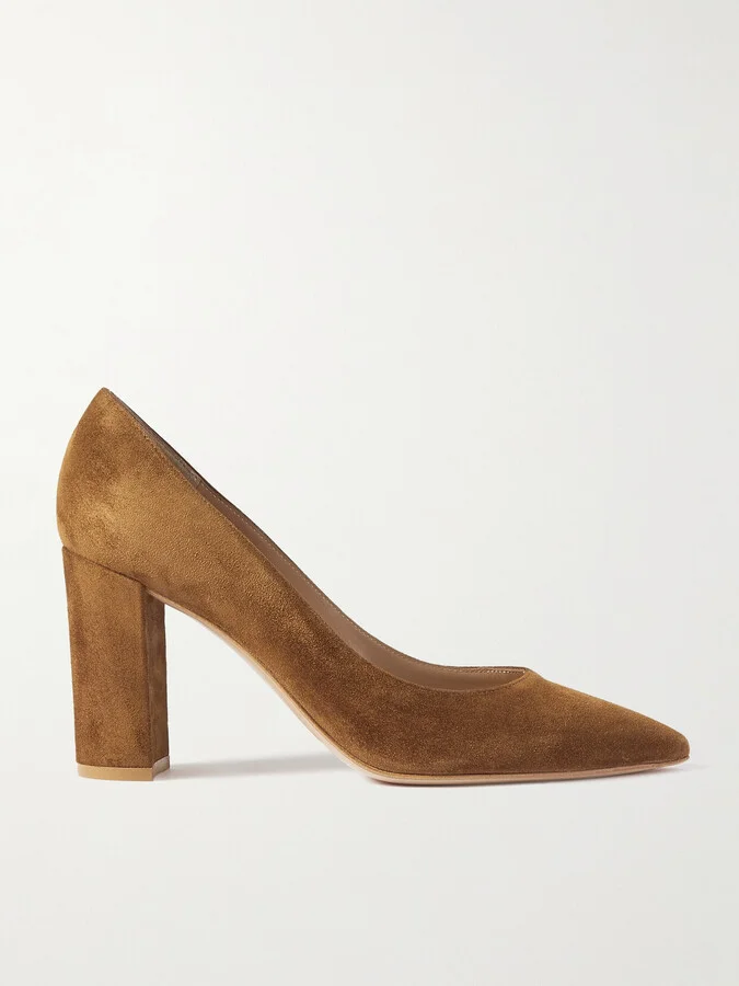 Gianvito Rossi - Piper 85 Suede Pumps - Brown