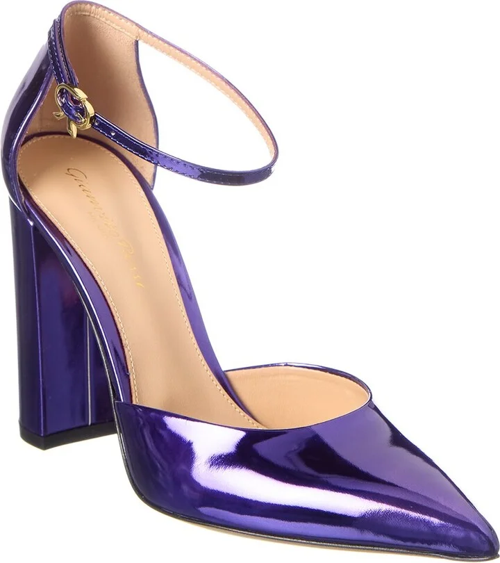 Gianvito Rossi Piper Anklet 100 Leather Pump