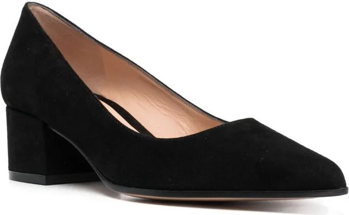 Gianvito Rossi Piper Suede Leather Pumps - Image 3