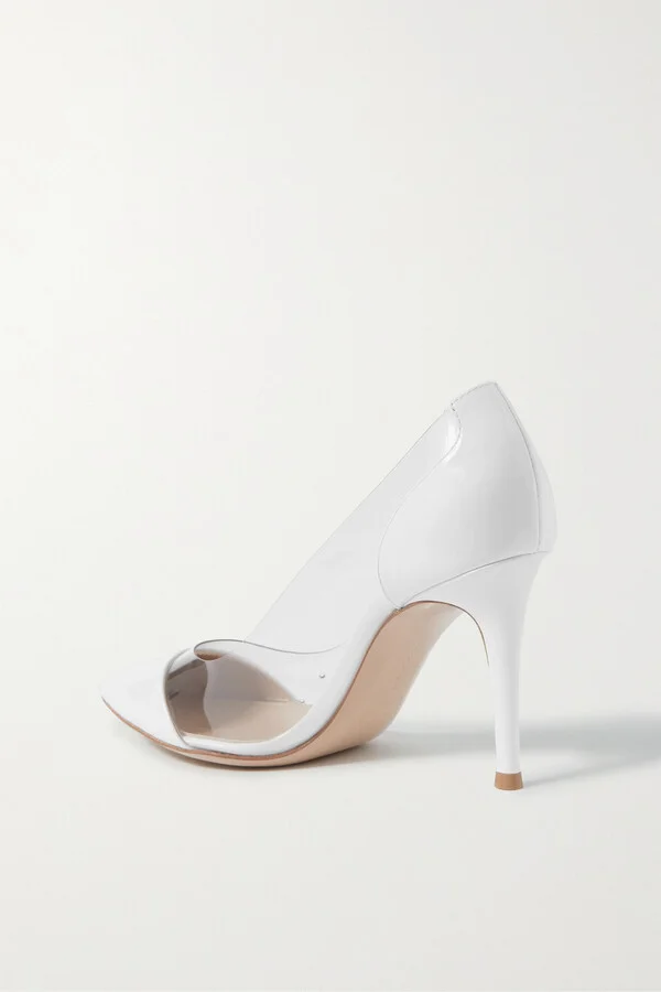 Gianvito Rossi - Plexi 85 Patent-leather And Pvc Pump - White - Image 3