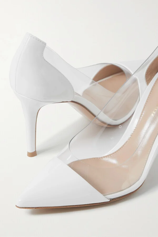 Gianvito Rossi - Plexi 85 Patent-leather And Pvc Pump - White - Image 4