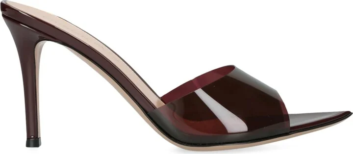 Gianvito Rossi Plexi Elle Mules 85
