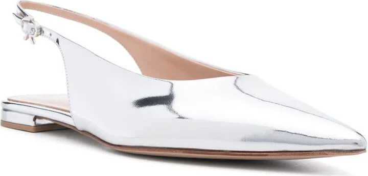 Gianvito Rossi Point Sling Back Ballerina Shoes - Image 2