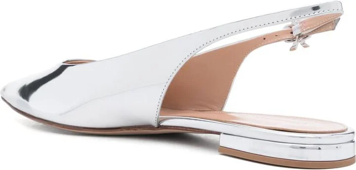 Gianvito Rossi Point Sling Back Ballerina Shoes - Image 3