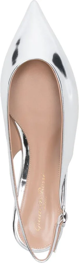 Gianvito Rossi Point Sling Back Ballerina Shoes - Image 4