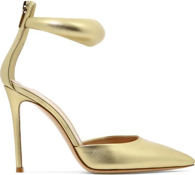 Gianvito Rossi Pointed-Toe Ankle-Strap Pumps