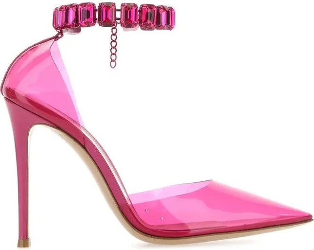 Gianvito Rossi Pointed-Toe Eembellished Pumps