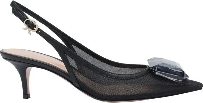 Gianvito Rossi Pointed-Toe Slingback Pumps
