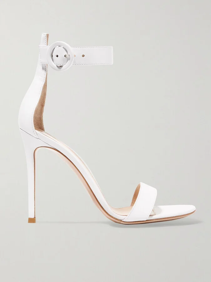 Gianvito Rossi - Portofino 105 Leather Sandals - White