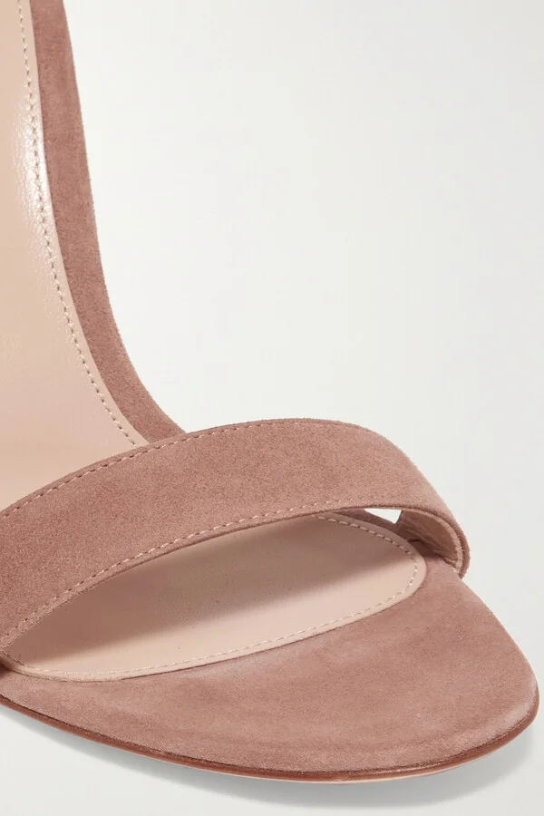Gianvito Rossi - Portofino 105 Suede Sandals - Neutrals - Image 4