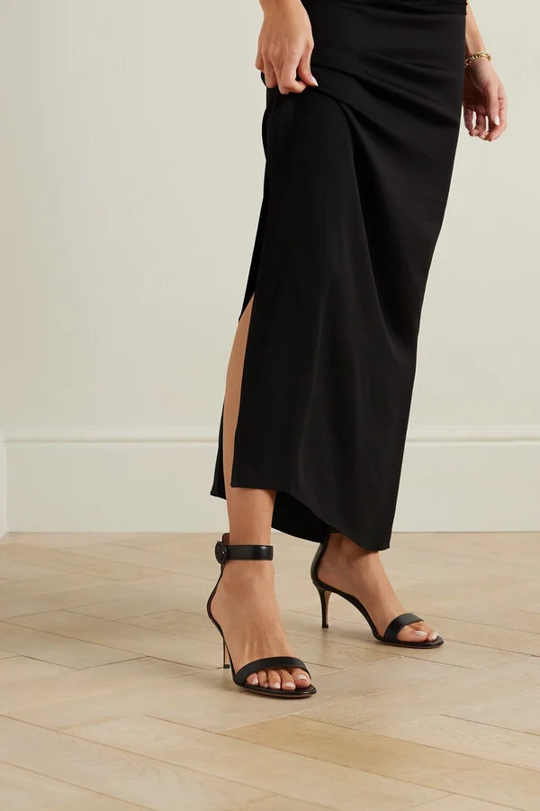 Gianvito Rossi - Portofino 70 Leather Sandals - Black - Image 2