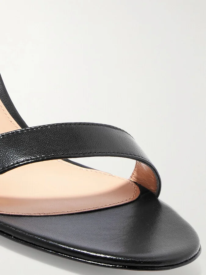 Gianvito Rossi - Portofino 70 Leather Sandals - Black - Image 4