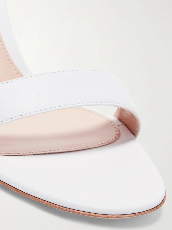 Gianvito Rossi - Portofino 70 Leather Sandals - White - Image 4