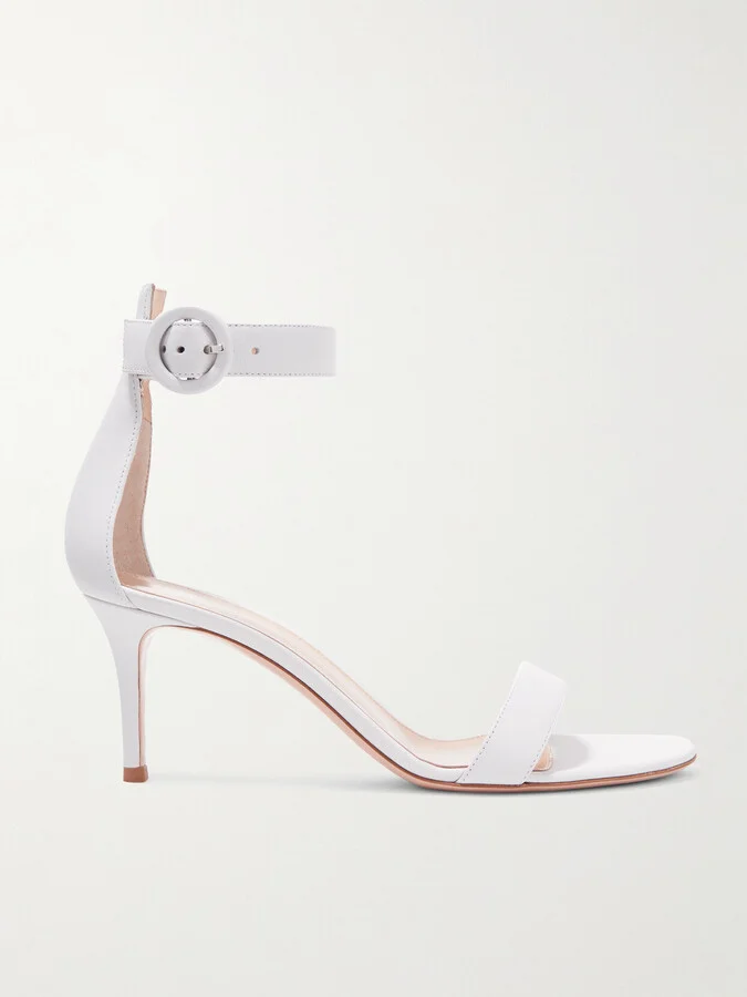Gianvito Rossi - Portofino 70 Leather Sandals - White