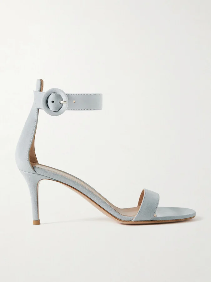 Gianvito Rossi - Portofino 70 Suede Sandals - Blue