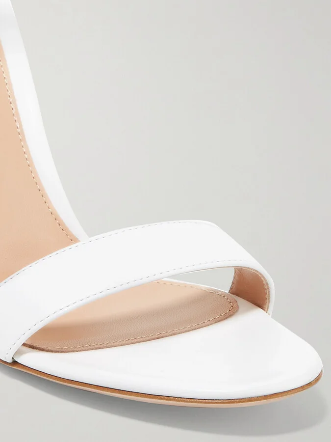 Gianvito Rossi - Portofino 85 Leather Sandals - White - Image 4
