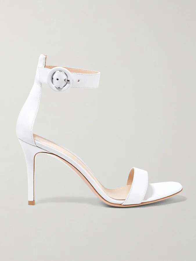 Gianvito Rossi - Portofino 85 Leather Sandals - White