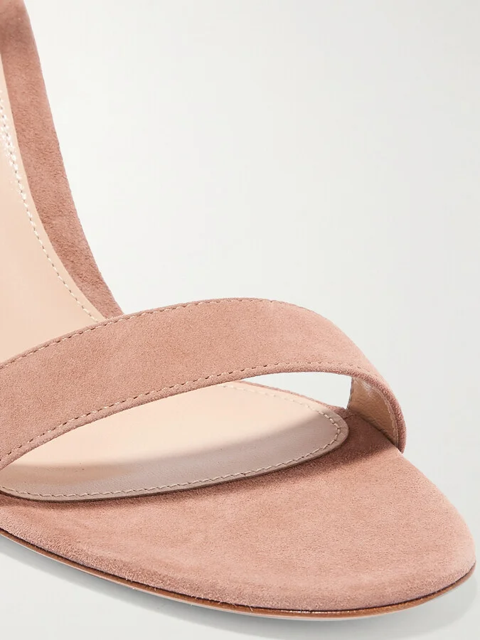 Gianvito Rossi - Portofino 85 Suede Sandals - Neutrals - Image 4
