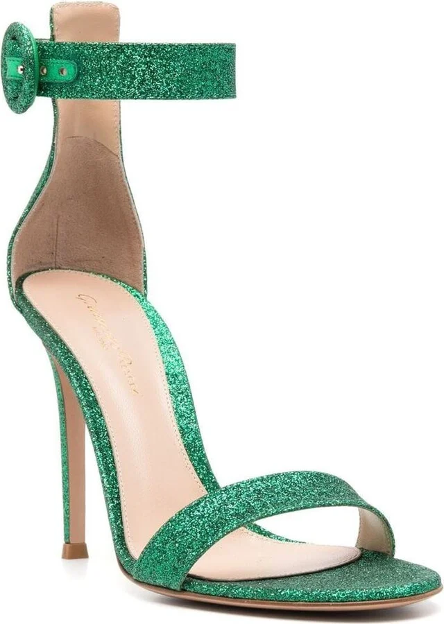 Gianvito Rossi Portofino Starlight Leather High Heel Sandals - Image 3