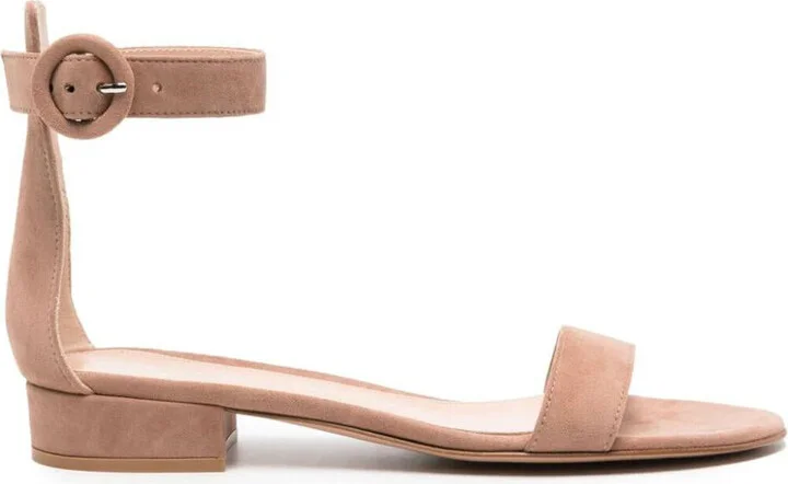 Gianvito Rossi Portofino Suede Decollete Shoes