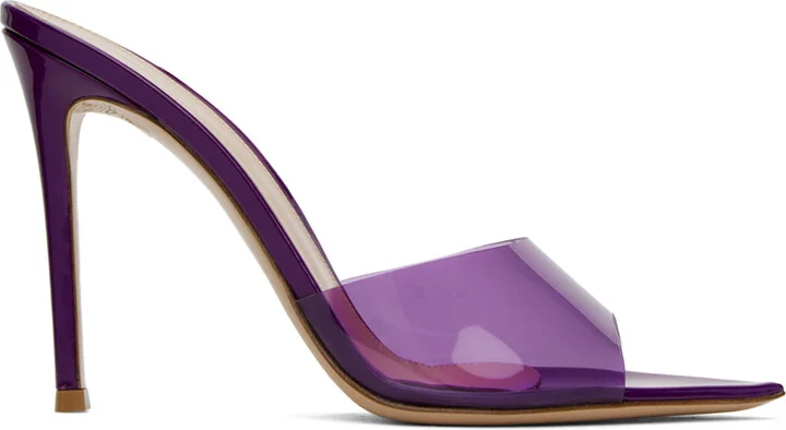 Gianvito Rossi Purple Elle 105 Mules