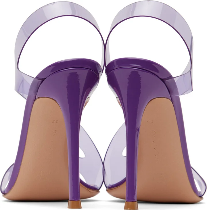 Gianvito Rossi Purple Metropolis 105 Heeled Sandals - Image 2