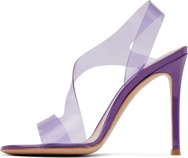 Gianvito Rossi Purple Metropolis 105 Heeled Sandals - Image 3