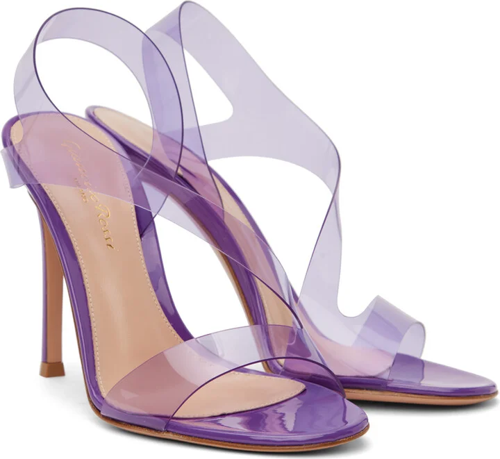 Gianvito Rossi Purple Metropolis 105 Heeled Sandals - Image 4
