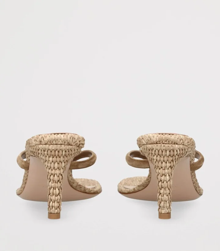 Gianvito Rossi Raffia Calypso Thong Sandals 45 - Image 2