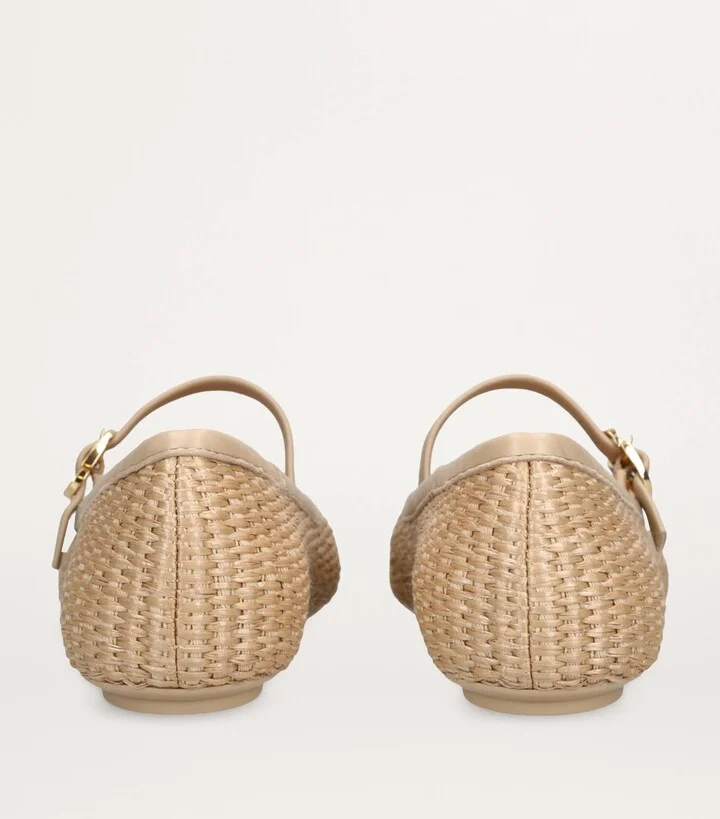Gianvito Rossi Raffia Carla Ballet Flats - Image 3
