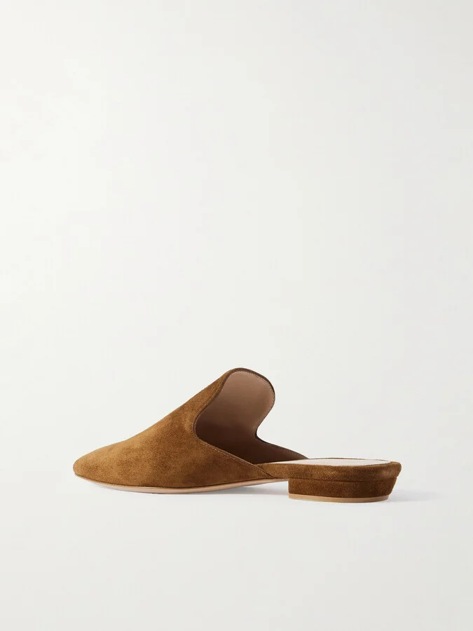 Gianvito Rossi - Raja Suede Slippers - Brown - Image 3
