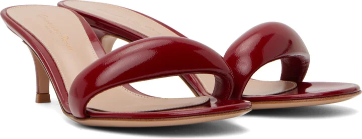 Gianvito Rossi Red Bijoux 55 Mules - Image 4