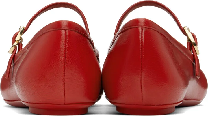 Gianvito Rossi Red Carla Ballerina Flats - Image 2