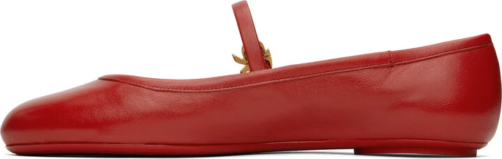 Gianvito Rossi Red Carla Ballerina Flats - Image 3