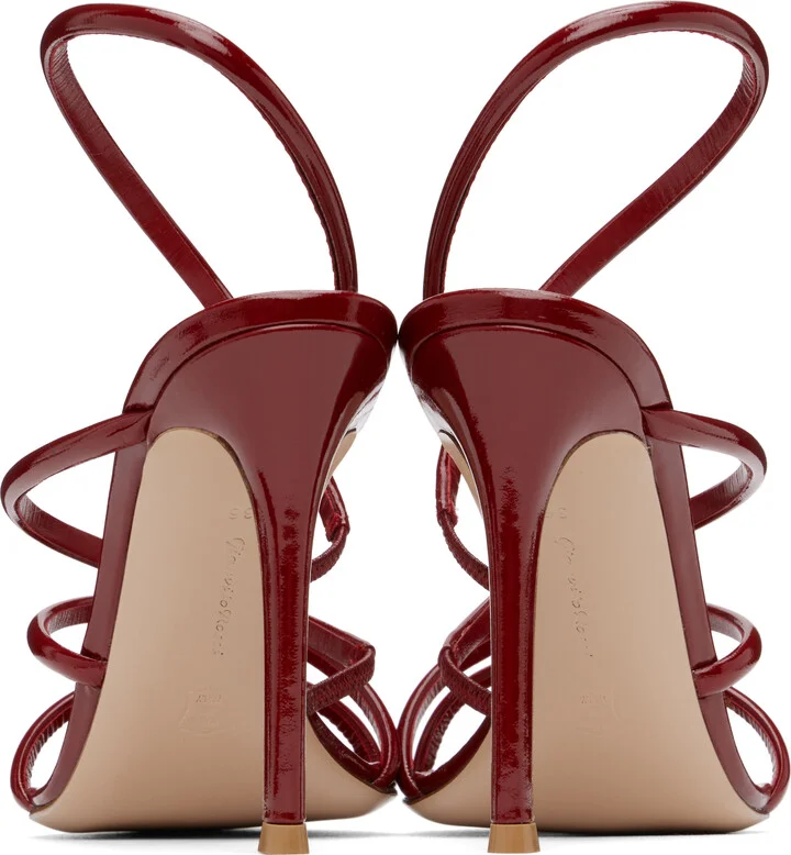 Gianvito Rossi Red Ettie Heeled Sandals - Image 2