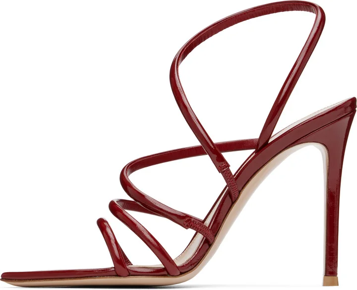 Gianvito Rossi Red Ettie Heeled Sandals - Image 3