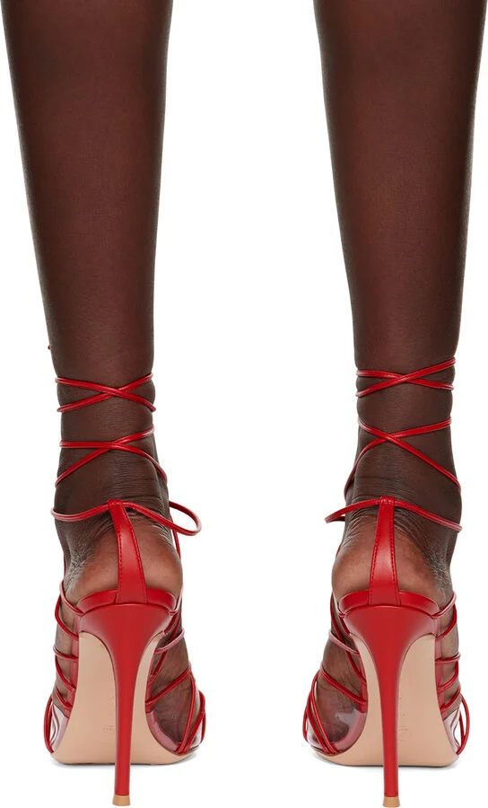 Gianvito Rossi Red Miria Heels - Image 2