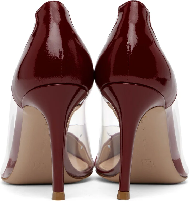 Gianvito Rossi Red Plexi Heels - Image 2
