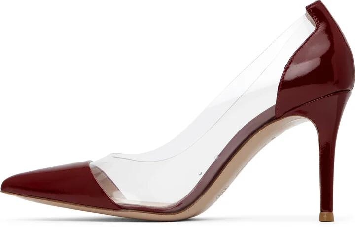 Gianvito Rossi Red Plexi Heels - Image 3