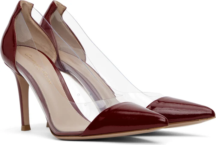 Gianvito Rossi Red Plexi Heels - Image 4