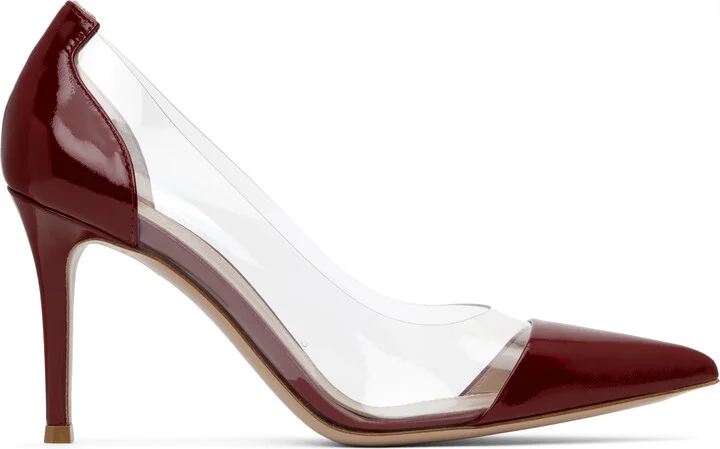Gianvito Rossi Red Plexi Heels