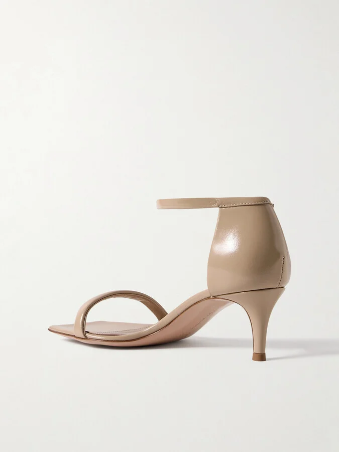 Gianvito Rossi - Rhys 55 Leather Sandals - Neutrals - Image 3