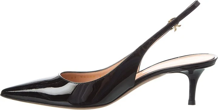 Gianvito Rossi Ribbon Sling 55 Patent Slingback Pump - Image 2