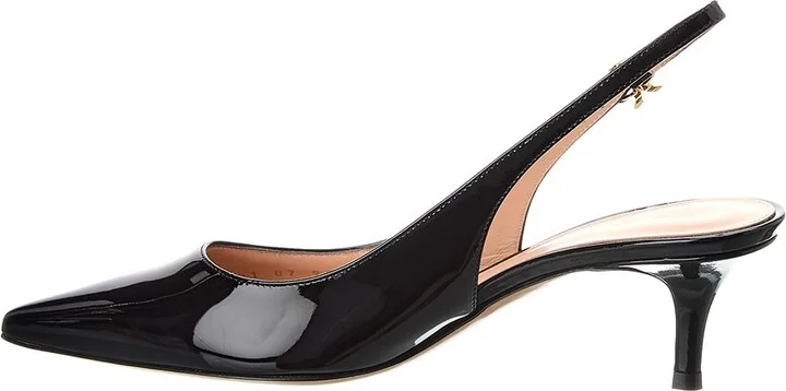 Gianvito Rossi Ribbon Sling 55 Patent Slingback Pump - Image 2