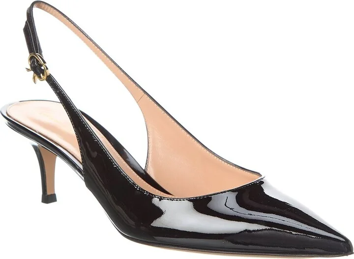 Gianvito Rossi Ribbon Sling 55 Patent Slingback Pump