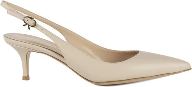 Gianvito Rossi Ribbon Slingback Pointed-Toe Pumps
