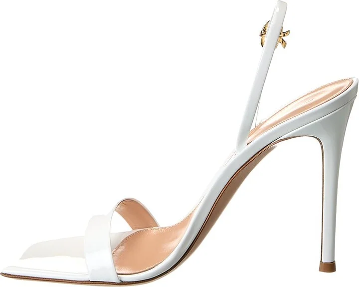 Gianvito Rossi Ribbon Stiletto 105 Patent Sandal - Image 2
