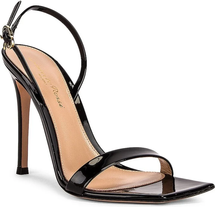 Gianvito Rossi Ribbon Stiletto Heels in Black - Image 2