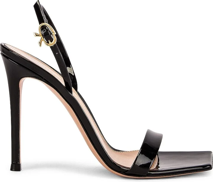 Gianvito Rossi Ribbon Stiletto Heels in Black